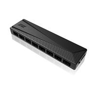 EZDIY-FAB Ventilador Hub PWM para Cajas de PC, 8 Puertos ARGB, 12V RGB/5V Sincronización de Placa Base, Adaptador PWM Funcional, Dos Sistemas de Iluminación