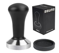 Ezebesta 51mm Tamper Prensador de Café Mango de Aluminio Negro y Acero Inoxidable 304 Prensa para Cafe con Embalaje Exquisito