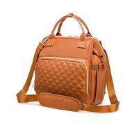 Bolsa de pañales pequeña, mini mochila para bebé, bolsa de trabajo impermeable multifunción para viajes., Marrón