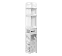 Ezify Estantería esquinera de baño de 120 cm 2 en 1 con portarrollos