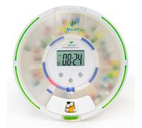 EziMedPil - Dispensador automático de pastillas con alarma, sonido y luz, hasta 6 alarmas/día, 6 plantillas de dosificación, pantalla Ezi-Read, tapa esmerilada y dispensador de medicamentos bloqueado