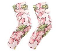 EZIOLY Blooming Lotus Rodilleras de baloncesto, voleibol, panal de abeja, rodillera, protector acolchado, rodillera de apoyo para hombres y mujeres