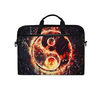 EZIOLY Burning Yin Yang - Funda Bandolera para portátil de 14 a 15,4 Pulgadas