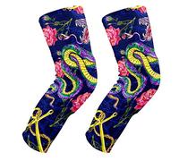 EZIOLY Fantasy Rodilleras con serpientes de acuarela, para baloncesto, voleibol, panal, rodilleras, rodilleras, acolchadas, para hombres y mujeres