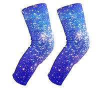 EZIOLY Far Away Galaxy Rodilleras de baloncesto, fútbol, voleibol, panal de abeja, rodillera, protector acolchado para apoyo de rodilla para hombres y mujeres