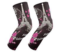 EZIOLY Paris Eifel Tower Roses Rodilleras para el día de San Valentín, baloncesto, fútbol, voleibol, panal de abeja, rodillera, protector acolchado para la rodilla, para hombres y mujeres