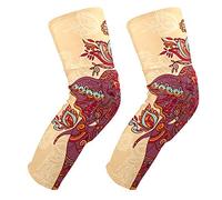 EZIOLY - Rodillera con diseño de elefante indio con cachemira, para baloncesto, voleibol, panal de abeja, pierna, rodillera, protector acolchado, rodillera para hombres y mujeres