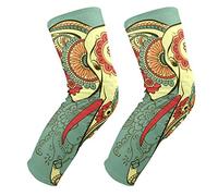 EZIOLY - Rodilleras con diseño de elefante indio Henna, para baloncesto, voleibol, panal de abeja, pierna, rodillera, protector acolchado para rodillas, para hombres y mujeres