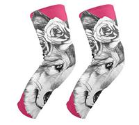 EZIOLY - Rodilleras con diseño de lobo y corona floral, para baloncesto, voleibol, pata de abeja, rodillera, protector acolchado para hombres y mujeres