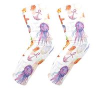 EZIOLY - Rodilleras de acuarela con diseño de estrella de mar bajo el agua, para voleibol, voleibol, pata de abeja, rodilleras, rodilleras, rodilleras acolchadas, para hombres y mujeres