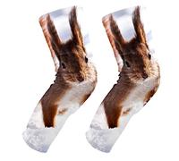 EZIOLY - Rodilleras de nieve con diseño de ardilla en un salto, para baloncesto, voleibol, voleibol, pata de abeja, rodilleras protectoras acolchadas para hombres y mujeres