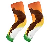 EZIOLY - Rodilleras para gatos y perros saltando al atardecer, para baloncesto, voleibol, panal, pierna y rodilleras, acolchadas, para hombres y mujeres