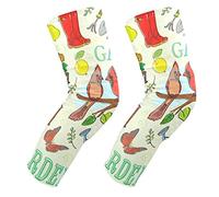 EZIOLY - Rodilleras para jardinería con diseño de mariposas y mariposas, color rojo