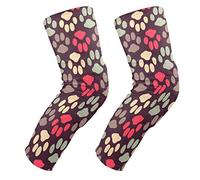 EZIOLY - Rodilleras para perros y gatos, con diseño de huellas de patas coloridas, para baloncesto, fútbol, voleibol, panal de abeja, rodillera, protector acolchado de apoyo para hombres y mujeres