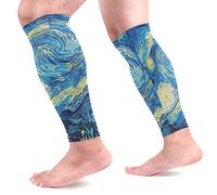 EZIOLY The Starry Night Sports - Calcetines de compresión para pantorrilla, para correr, ciclismo, maternidad, viajes, enfermeras