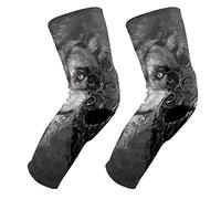 EZIOLY Wolf Illustration - Rodilleras acolchadas con diseño de calavera, para hombre y mujer