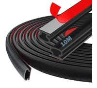 Ezitruz 10M Negro Junta de Goma Burlete Ventana Puerta, TPE Tira De Sellado Para Puertas, Tipo D Burlete Goma Autoadhesiva Burlete Junta Puerta Casa Aislante Frío, Ruido