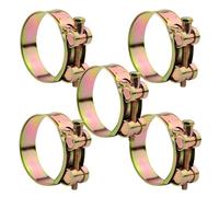Ezitruz 5 abrazaderas de perno articulado, 68-73 mm, ancho de banda de 24 mm, abrazadera de escape para motocicleta, abrazadera de mordaza para escape, abrazadera de tubo de agua, manguera de piscina