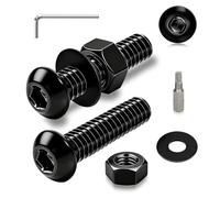 Ezitruz 60 Piezas Tornillos de Cabeza Alomada Set M3x12 mm Tornillos de Cabeza de Botón Hexagonal Acero Inoxidable 304 Tornillo con Tuercas Lavadora para Muebles Montaje