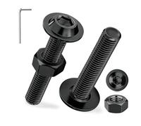 Ezitruz Tornillos de Cabeza Redondeada M4x20 mm, 50 Piezas Tornillos de Cabeza con Brida y Hexágono Interior Inoxidable A2 V2A Tornillería ISO 7380-2 con Tuercas y Brida para Reparación Mueble