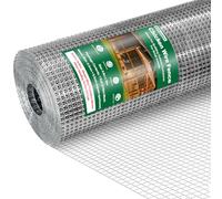 Ezkamfort Valla de alambre de pollo, 0,9 m x 10 m, agujeros de 0,6 mm, galvanizado soldado, rollo de malla de alambre de aviario, alambre de malla sumergida en caliente, cercado de tela, gallinero