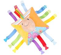 EZLink Peluche suave de viaje, juguete con hebillas, habilidades básicas para la vida, juego de actividades de viaje de felpa para niños, aprendizaje educativo