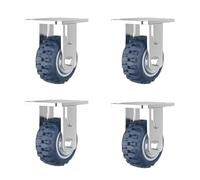 EZLUIYLDH de Alta Resistencia 15cm Ruedas giratorias para Carritos De Bloqueo Muebles Ruedas Juego de 4 Fuerte Capacidad de Carga (Fijo Rueda 12.7cm) para Recio Movilidad