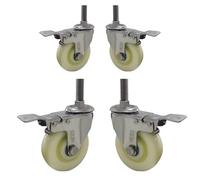 EZLUIYLDH De Alta Resistencia M20 Industrial Rueda Juego - 4 75mm Repuesto Neumático con Freno Antideslizante Ruedas para Muebles y Bancos de Trabajo.