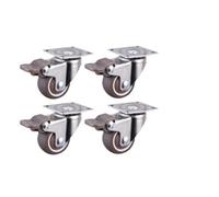 EZLUIYLDH Juego de 4 Suave Goma Ruedas giratorias Muebles Ruedas para Carritos Sillas Hogar Cabo (A 2.0 Pulgadas) Duradero rodamiento Suave de Alta Resistencia Movilidad
