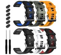 EZMVZKU 22mm Quickfit Silicona Pulsera para Garmin Fenix 8 AMOLED 47mm/Fenix 7/7 Pro/6/6 Pro/5/5 Plus,Deportiva Correas para Forerunner 965 955/Approach S62/S70/epix Pro/tactix 8 47mm/Descent G1/G2