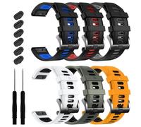 EZMVZKU 22mm Quickfit Silicona Pulsera para Garmin Fenix 8 AMOLED 47mm/Fenix 7/7 Pro/6/6 Pro/5/5 Plus,Deportiva Correas para Forerunner 965 955/Approach S62/S70/epix Pro/tactix 8 47mm/Descent G1/G2