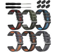 EZMVZKU 26mm Quickfit Correa para Garmin Fenix 8 pro 51mm/Fenix 7X Pro/7X/6X/6X Pro/5X/5X Plus/3/3 HR,Correa Silicona Banda para Enduro 3/2/Descent Mk2i/Mk3i/epix Pro/Quatix 8/Tactix 8 51mm