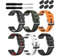EZMVZKU 26mm Quickfit Correa para Garmin Fenix 8 pro 51mm/Fenix 7X Pro/7X/6X/6X Pro/5X/5X Plus/3/3 HR,Correa Silicona Banda para Enduro 3/2/Descent Mk2i/Mk3i/epix Pro/Quatix 8/Tactix 8 51mm