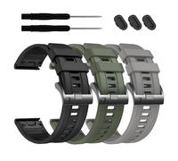EZMVZKU Correa solar Fenix 7X Pro Sapphire de 26 mm QuickFit Sport de silicona de repuesto compatible con Fenix 6X/6X Pro/Fenix 5X/5X Plus/Enduro 2/Tactix 7 Pro/Descent Mk2i, 3pack4