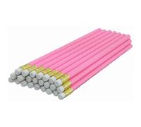 ezpencils - L pices de barril rosa con borrador blanco - Paquete de 36 - Borrador que no se mancha - Mina HB n. 2 - Sin punta - Sin marca
