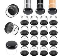 Ezprotekt 12-20mm Fundas para Patas de Silla, 16 Deslizadores para Patas de Silla para Muebles de Alfombra, Protectores de pies, Almohadillas Redondas de 0.75 Pulgadas, Color Transparente TPE