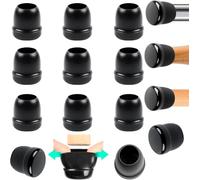 Ezprotekt 16 Deslizadores de Patas de Silla para Alfombra, 1.25 Pulgadas Redondas de Color Transparente TPE de Alta Elasticidad de Goma Suave, 28-33mm
