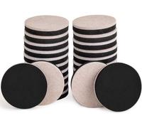 Ezprotekt Deslizadores para Muebles de 3,5 Pulgadas, 89 mm, Deslizadores Redondos de Fieltro para Protección de Suelos de Madera y Todas Las Superficies Duras, 16 Piezas