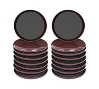 Ezprotekt Deslizadores Reutilizables para Muebles de 3.5"/89 mm para Superficies de Alfombras, Mover Muebles Pesados Rápida y Fácilmente con Deslizadores de Muebles Redondos,16 Piezas Marrón