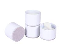 Ezprotekt Elevadores de Cama, Elevadores de Muebles para Sofá, Mesa, Altura de Elevación de 1,2 ", Almohadilla Inferior Protege los Suelos, Juego de 4,Blanco Redondo