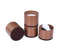 Ezprotekt Elevadores de Cama, Elevadores de Muebles para Sofá, Mesa, Altura de Elevación de 1,2 ", Almohadilla Inferior Protege los Suelos, Juego de 4,Marrón Redondo