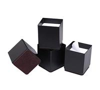 Ezprotekt Elevadores de Cama, Elevadores de Muebles para Sofá, Mesa, Altura de Elevación de 2 ", Almohadilla Inferior Protege los Suelos, Juego de 4,Negro Cuadrado