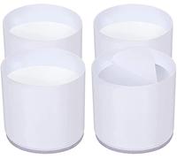 Ezprotekt Elevadores de Cama Redondos de 2 Pulgadas, Resistentes y apilables, Postes de Acero sólido, para sofá, Cama, Mesa, Protege la Superficie de Madera y Alfombra, 3.15 x 3.15 x 2 Pulgadas