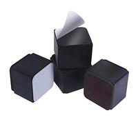 Ezprotekt Elevadores de Muebles 2" de Altura, Elevadores de Cama Autoadhesivos de 2.4" de Diámetro, Añaden 2" de Altura a Las Camas Sofás, Cuadrado Negro