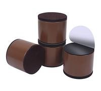 Ezprotekt Elevadores de Muebles 2" de Altura, Elevadores de Cama Autoadhesivos de 2.4" de Diámetro, Añaden 2" de Altura a Las Camas Sofás, Redondos Marrón