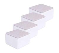 Ezprotekt Elevadores de Muebles 5 cm de Altura, Elevadores de Cama Autoadhesivos de 8 cm de Diámetro, Añaden 3 cm de Altura a Las Camas Sofás, Cuadrado Blanco