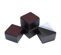 Ezprotekt Elevadores de Muebles de 5 cm, Elevadores de Cama de Acero al Carbono, 8 cm de Largo, Autoadhesivos, Resistentes, Añade 5 cm de Altura a Las Camas y Sofás, Cuadrado Negro