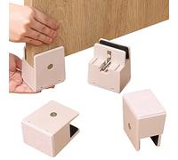 Ezprotekt Elevadores de Silla Ajustables de 2 Pulgadas con Abrazadera de Tornillo, elevadores de Muebles Resistentes para sofá, Cama, soporta 20 Libras (Beige, Paquete de 4)