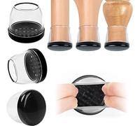 Ezprotekt Tapones Redondos Transparentes de 2 Pulgadas para Patas de Silla, Fundas para Patas de Silla, Protectores Suaves para Patas de Silla, 33-43mm