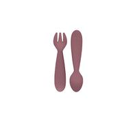 ezpz Mini Fork & Spoon - pack de cuchara y tenedor - Malva - 12+ meses